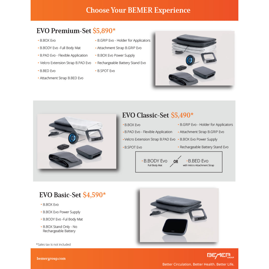 BEMER EVO Sets Price Flyer