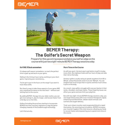 BEMER Therapy -The Golfer’s Secret Weapon Flyer