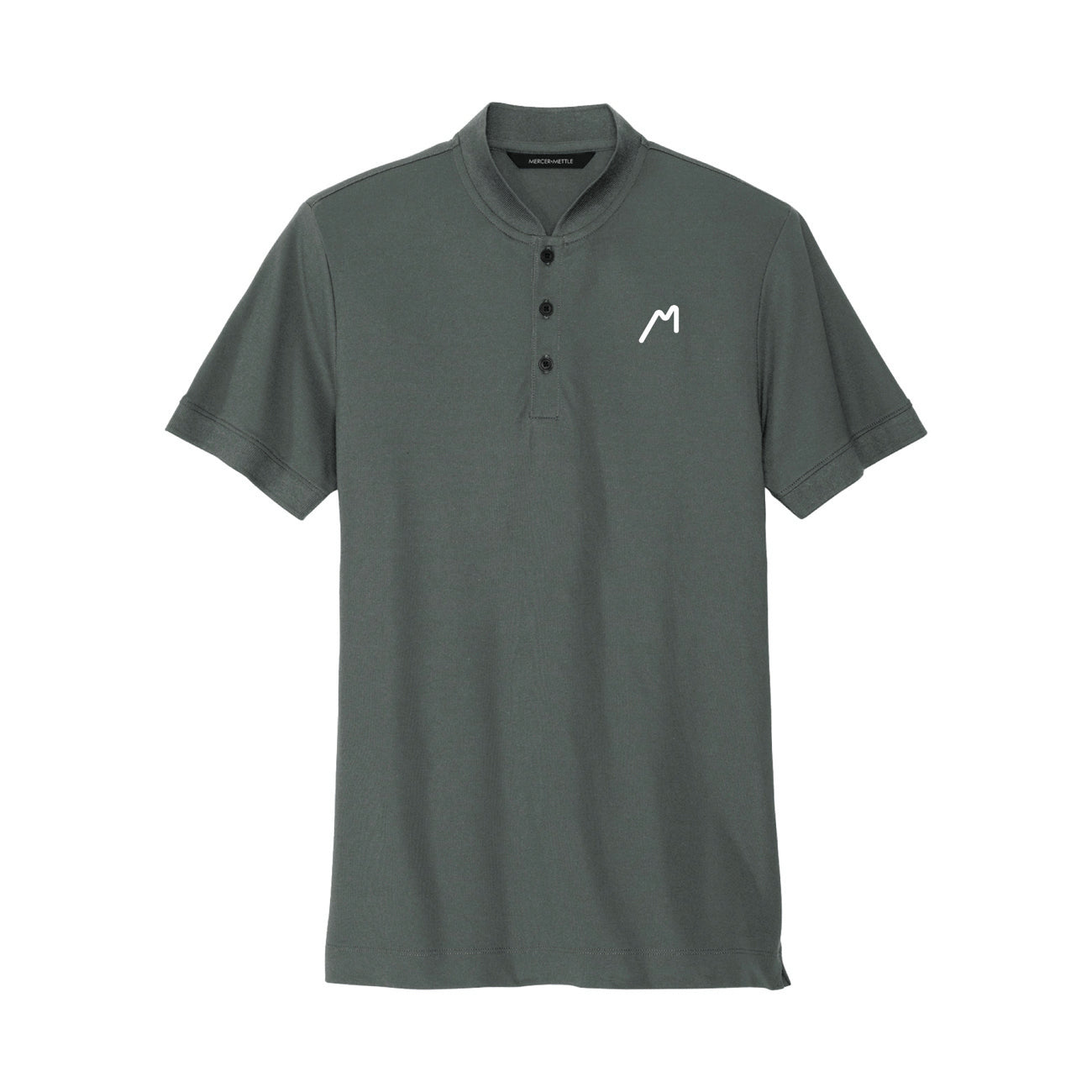 Strech Pique Henley Gray