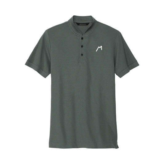 Strech Pique Henley Gray